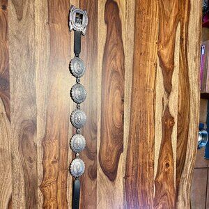 Justin Boots Leather Western Concho Belt. Rare Find